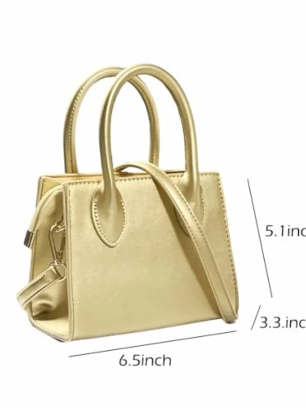 Faux Leather Small Crossbody Tote Bag - Cute Mini Purse Handbag